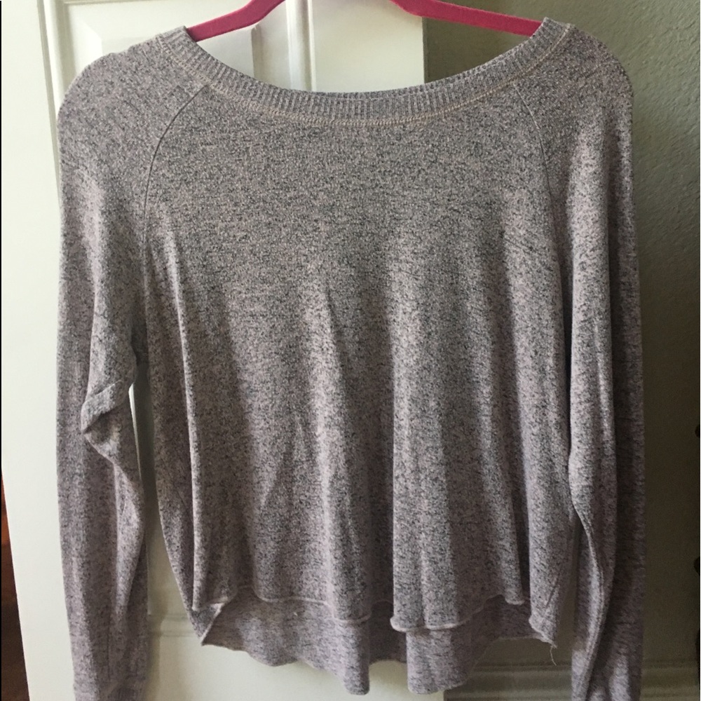 Blush knit long sleeve tee